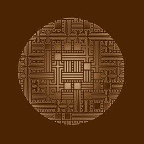 Bronze Maze Circles on Brown © Gingezel™