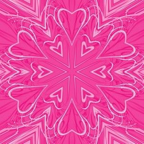 Pink Hearts Abstract