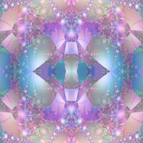 Blue Purple and Pink Bubble Fractal © Gingezel™