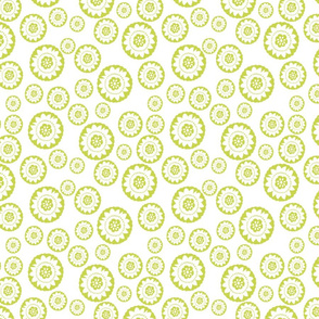 Lime green medallion small