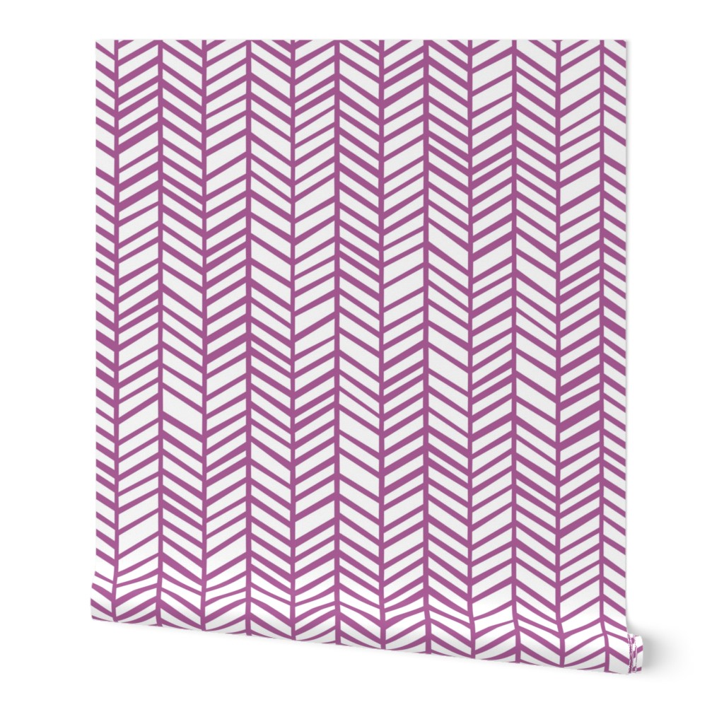 Herringbone Purple Orchid by Friztin