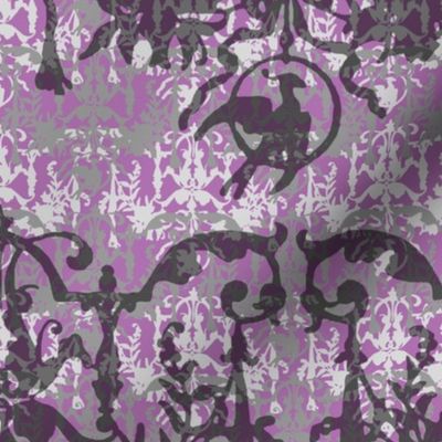 1892 Bird On a Wire Damask ~ Amaranthine