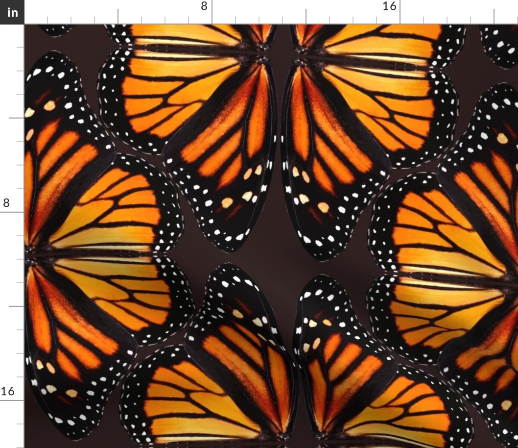 Orange Monarch Butterfly Wings - smaller