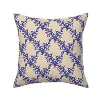 indigo_branch_coral_lattice_on_linen