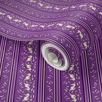 Art Nouveau Greyhounds, purple and cream