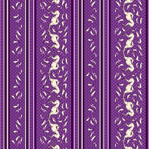 Art Nouveau Greyhounds, purple and cream