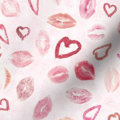 Hearts & Kisses pink