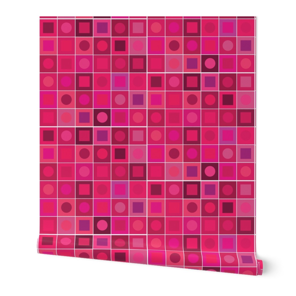 checkers - medium fushia