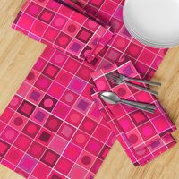 checkers - medium fushia