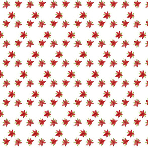Red Floral Tiny Print Design