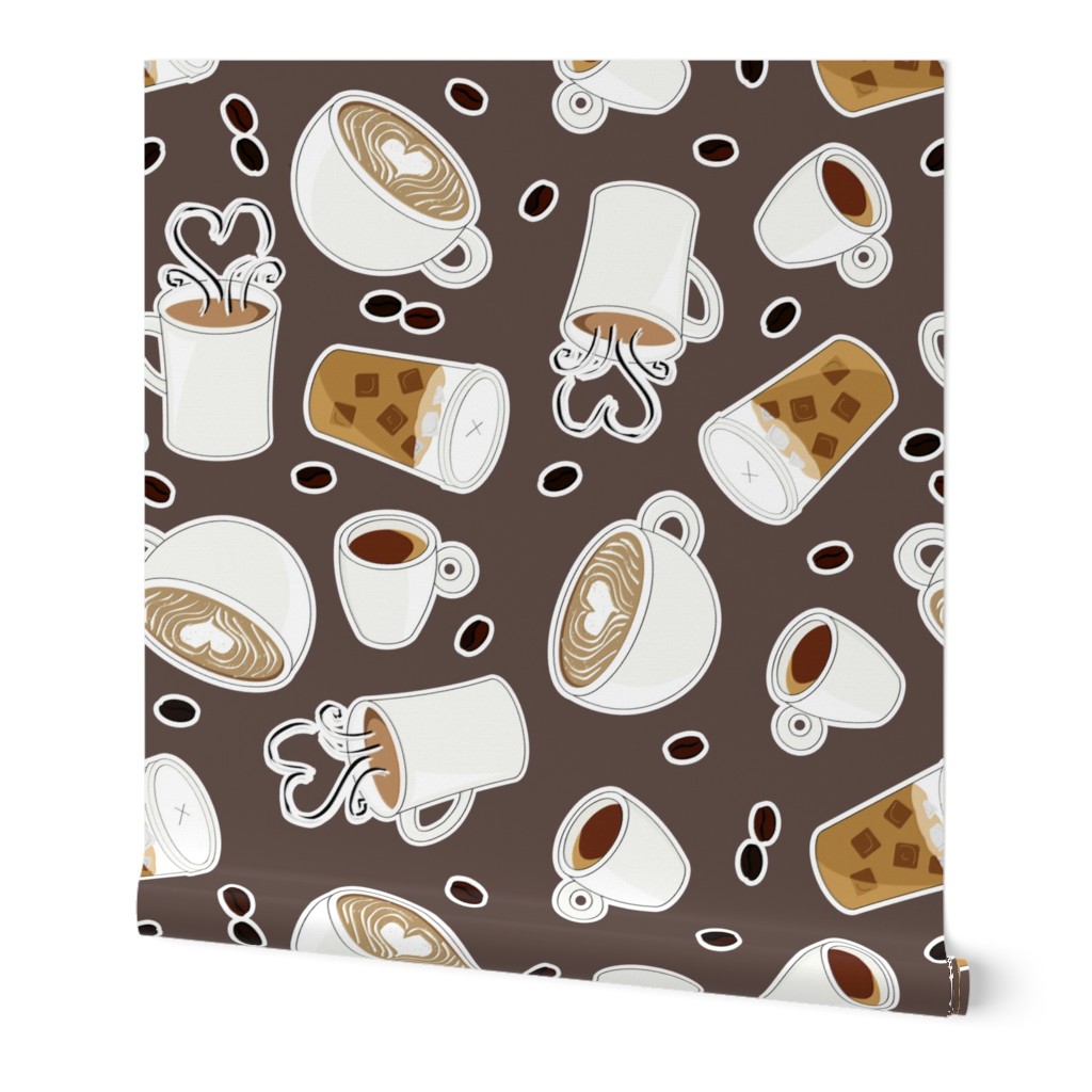 Coffee Lover - Brown and Gray