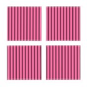 Wide pink stripes on narrow dark brown stripes.