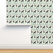 Hear my dog bark -  cross stitch -(teal)