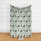 Hear my dog bark -  cross stitch -(teal)