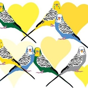 I Heart Budgies - Yellow