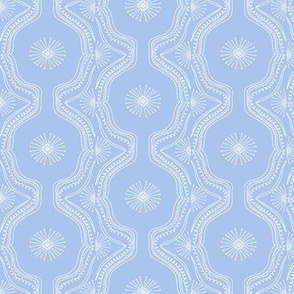 Lace Starburst Hand Drawn on Periwinkle