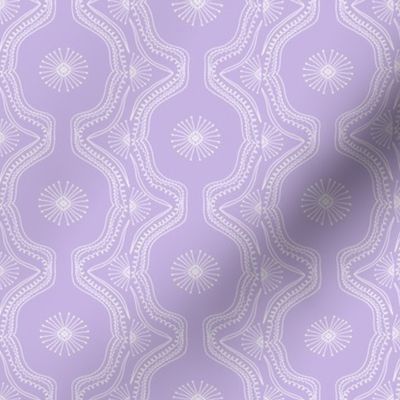 Lace Starburst Hand Drawn on Lavender