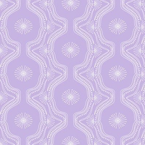 Lace Starburst Hand Drawn on Lavender