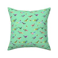 Songbirds in Mixed Colors on Mint