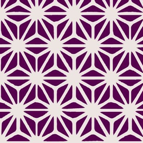 Dark Purple Japanese Asanoha Pattern