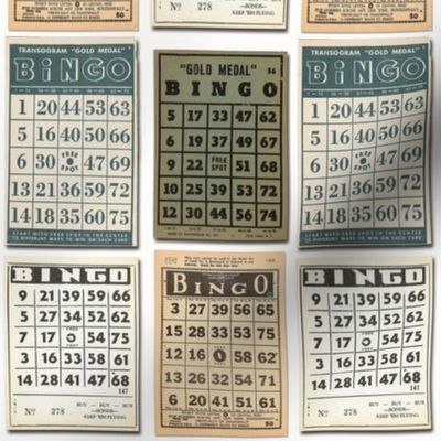 vintage bingo cards