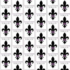 fleur de lis black/purple