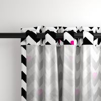 Heart & Chevron - Black/Pink