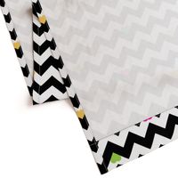 Heart & Chevron - Black/Multi