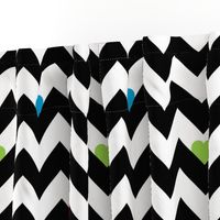 Heart & Chevron - Black/Multi