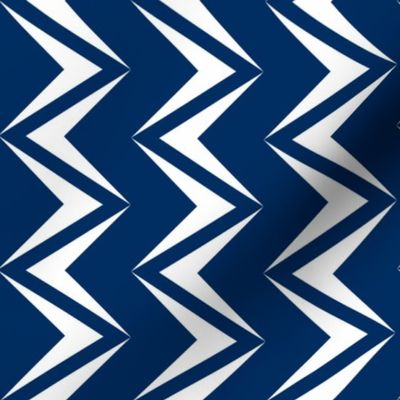 nested chevron modern white - navy