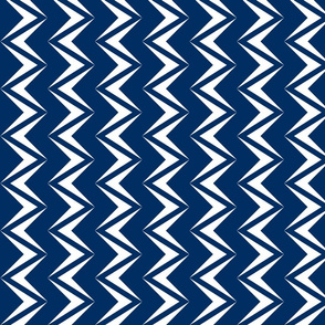 nested chevron modern white - navy