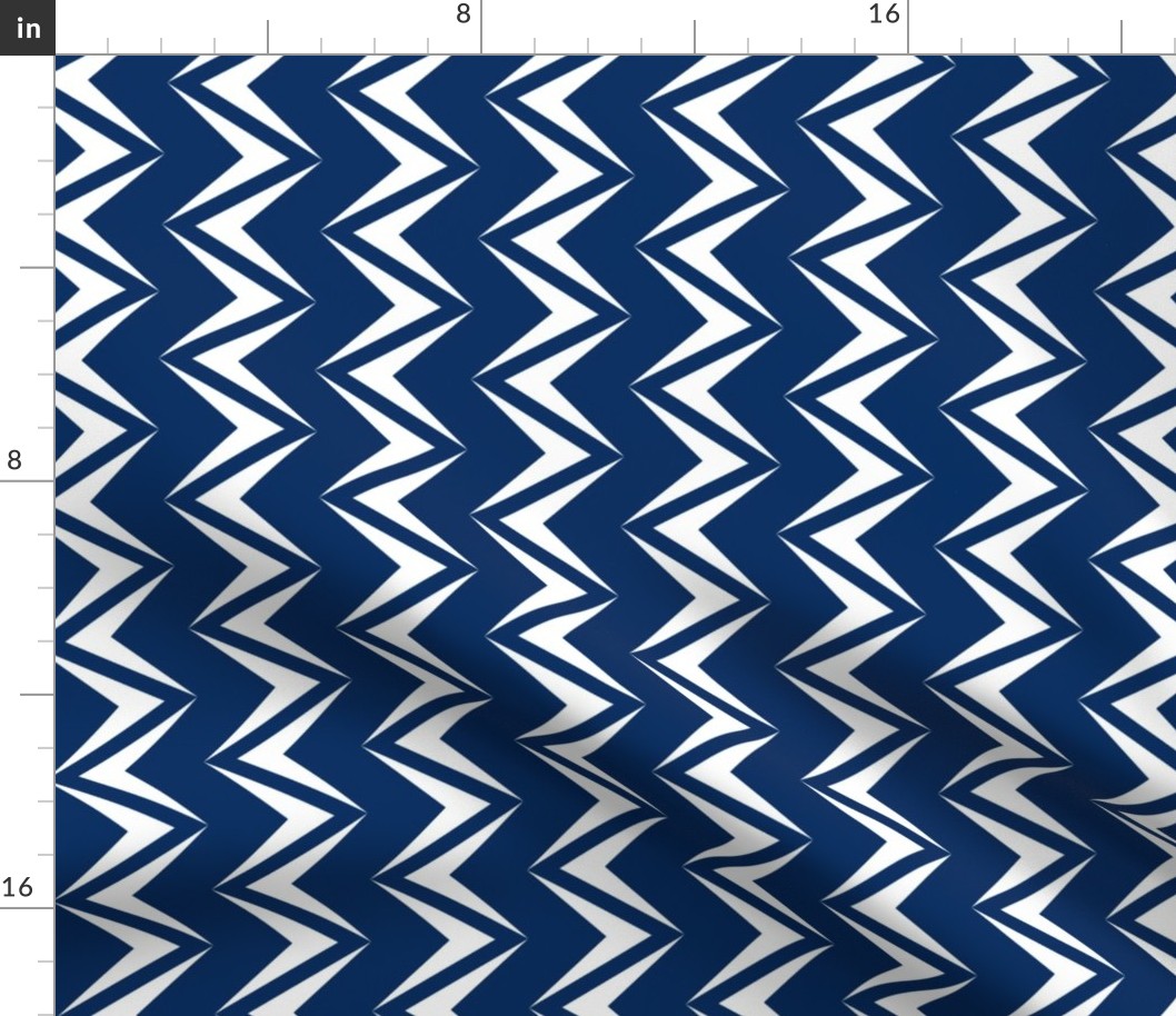 nested chevron modern white - navy