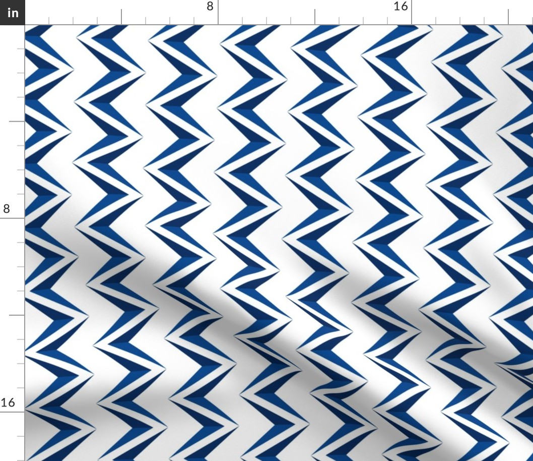 nested chevron 3D blue 