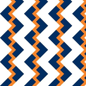 Chevron nested two frequency orange - navy - white