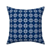 square knot navy - white