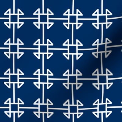 square knot navy - white