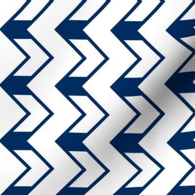 Nested chevrons navy - white