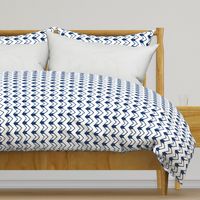 Nested chevrons navy - white