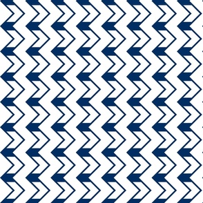 Nested chevrons navy - white