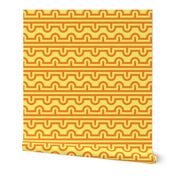 Semi Circle Chevron tracks orange - yellow