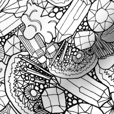 Gemstones and Geodes colour-in-wiccked