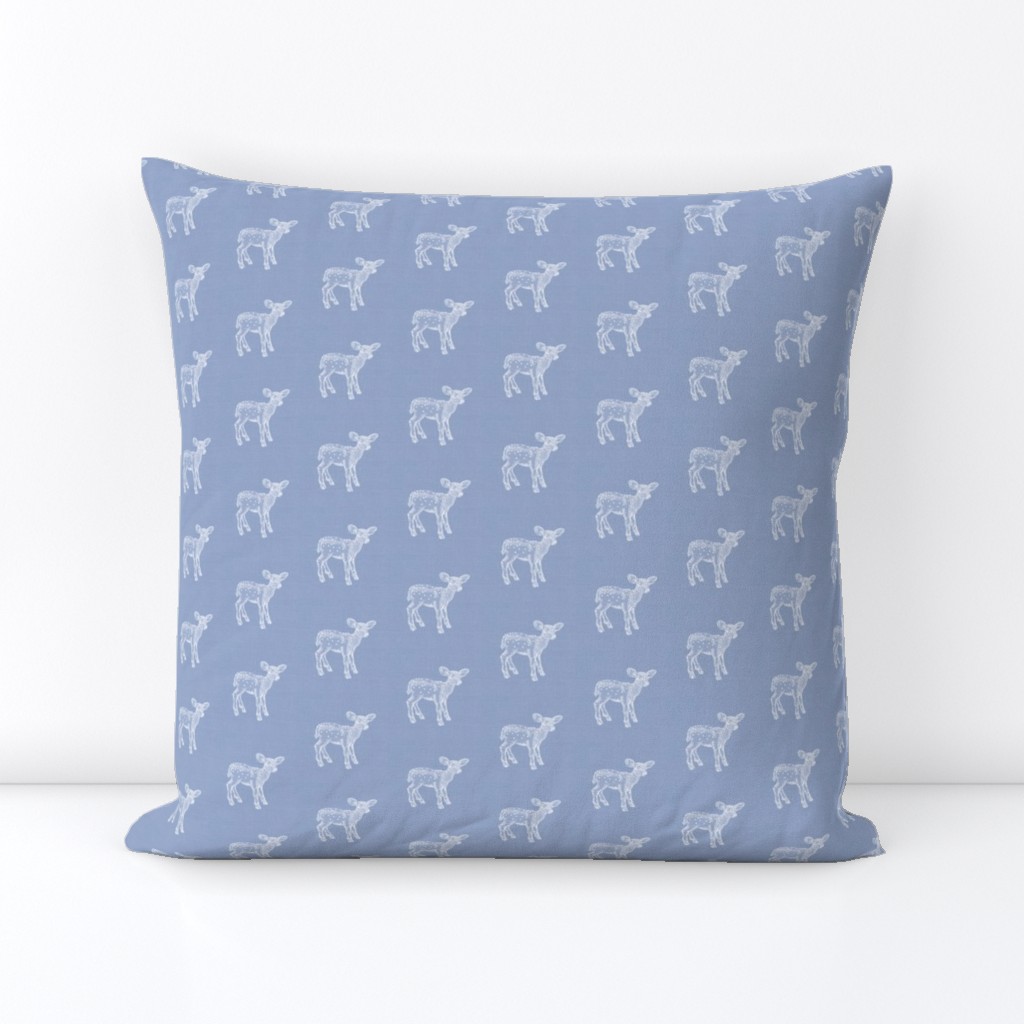 Dear Deer Silver Blue Linen