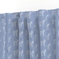 Dear Deer Silver Blue Linen