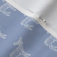 Dear Deer Silver Blue Linen