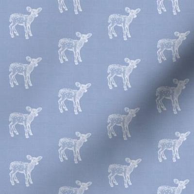 Dear Deer Silver Blue Linen