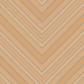 Tan Brown Blue Chevron © Gingezel™