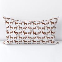 Brown Meadow Deer on White SMALL SCALE  