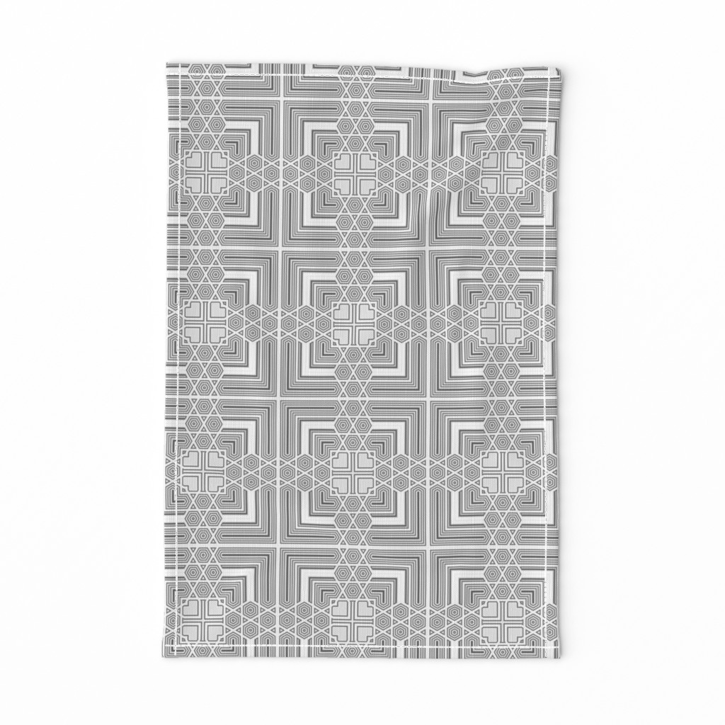 Gray Deco Squares 2 © Gingezel™