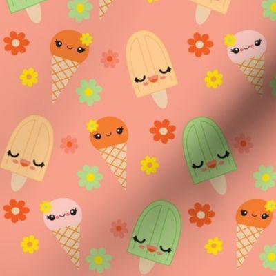 Kawaii Popsicles - Peach