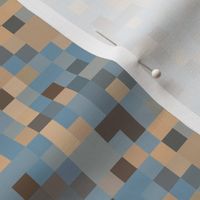 Beige and Blue Pixel Check © Gingezel™